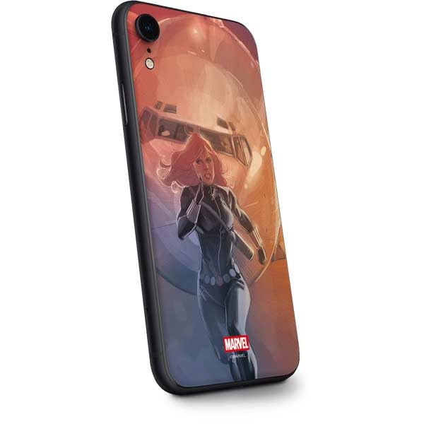 Skinit Decal Phone Skin Compatible with iPhone XR - Officially Licensed Marvel Black Widow Running Design