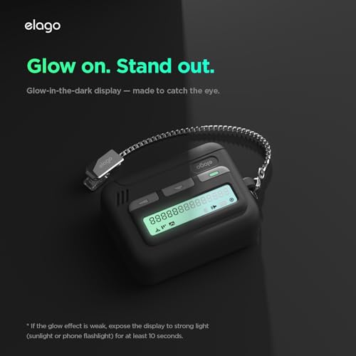 Image of elago Pager Case for AirPods Pro 3 Case Cover - Lanyard Included, Shock Resistant, Full Protection, for Men, for Women [Black]