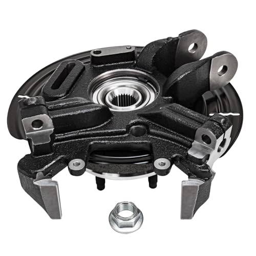 Image of Detroit Axle - Rear 2pc Steering Knuckles for 2002-2005 Ford Explorer Mercury Mountaineer, 2 Steering Knuckles & Wheel Hub Bearing Assembly 2003 2004 Replacement