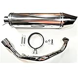 GY6 150cc Scooter Performance Exhaust Muffler 4-Stroke Chrome Cannister (Chrome)