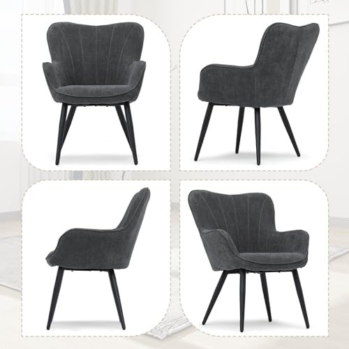 Sillón con respaldo curvo Gris miniatura 7