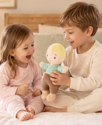 GAGAKU Soft Baby Doll Rag Doll for 1 Year Old Boy Gift, Noah - 9inch - Image 2