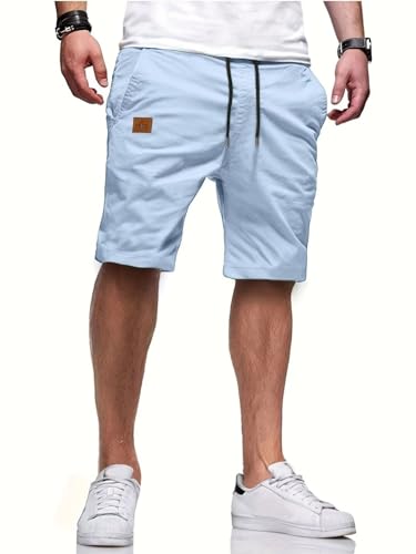 Tansozer Short Homme Ete Bermuda Shorts Homme Cargo Short Léger Respirant Chino Short Taille Élastique Shorts pour Hommes Decontracté Short Court Homme Cotton Casual...