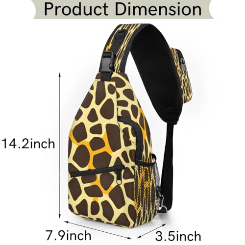 Mochila Crossbody Unisex con Estampado de Jirafa miniatura 2