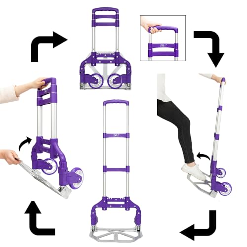 Carretilla plegable portátil de aluminio Vasitelan miniatura 5