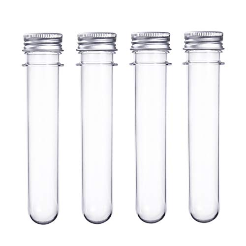 scroll saw blade holder - UEETEK 12pcs 40ml Plastic Test Tubes with Screw Caps(Transparent)