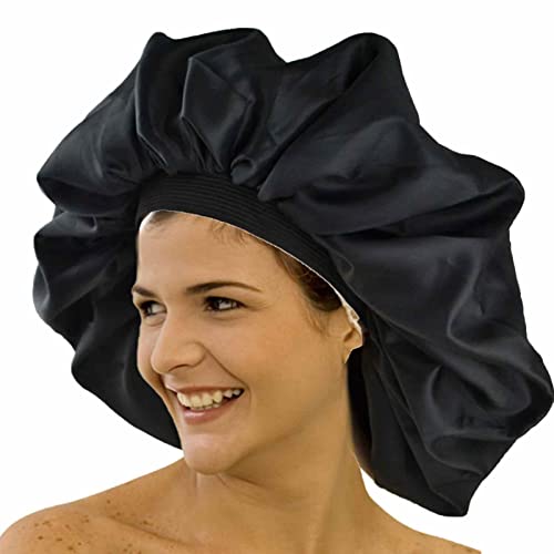 cypreason ducha gran| Gorros ducha impermeables extra grandes para mujeres, dormir con banda elástica, baño reutilizable para el pelo protección del medio ambiente, baño