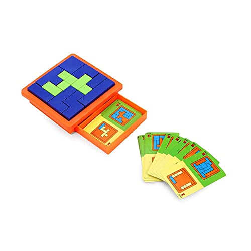 Image of Creative Pattern Puzzle 60 Puzzle Challenge Cards Creative Pattern Puzzles Educational Toy Learning & Childhood Development-Square
