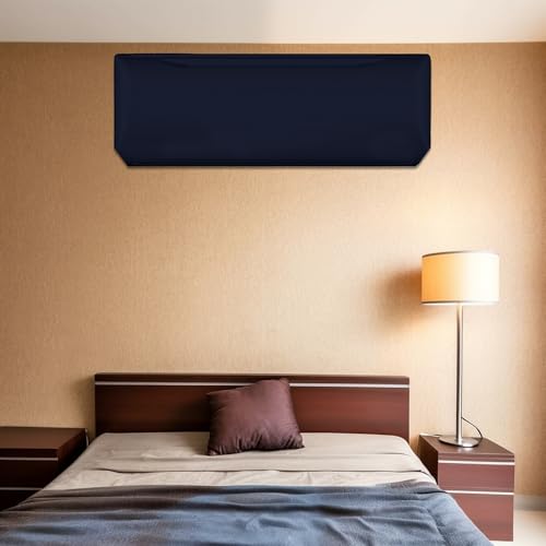 Image of Solid Split AC Cover for 1.5 Ton Indoor - Dustproof & Water Resistant Protection (N.Blue)