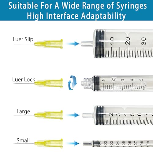 Image of 100 Pack 30 Gauge 1 /2 inch, Lab Accessories, Individually Packaged | Luer Lock Dispensing Liquids