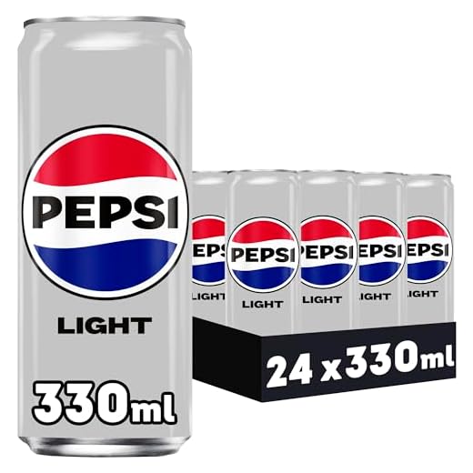 Pepsi Light Refresco de cola bajo en calorías y en azúcares, pack de 24 latas de 330 ml, 7.92 litros en total