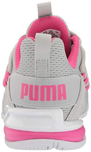 Image of PUMA unisex-child Axelion Sneaker, Gray Violet-Glowing Pink, 3 Little Kid