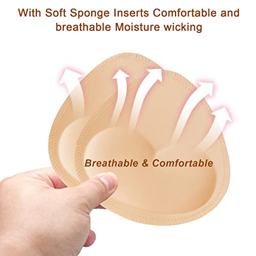 Topbine Bra Pads Inserts (3 Beige Heart L) #TOP3