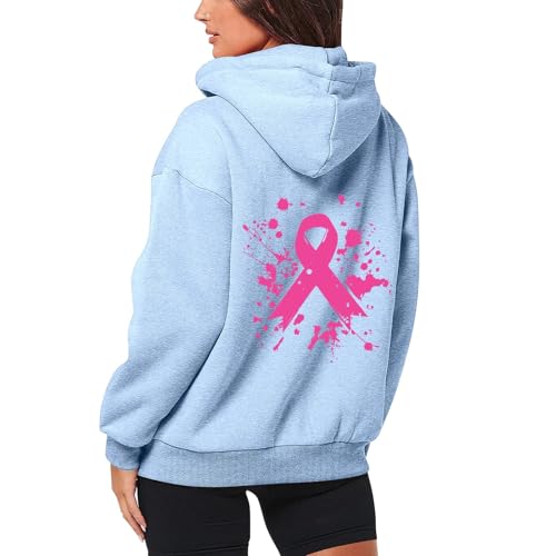 Sweat à capuche femme zippé avec cordon pull imprimé sensibilisation - 3