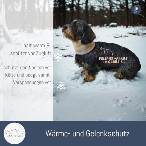 WOOFFANY Loop-Schal Design Sarah - 100% Baumwollfleece - waschbar bei 30° - für kleine Hunde bis mittelgroße Hunderassen - Handgefertigt in Deutschland