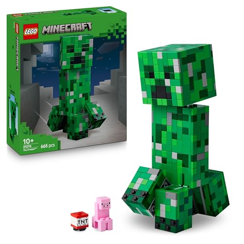 LEGO Minecraft El Creeper - Figura Articulada con Compartimento Oculto, Cerdo y...