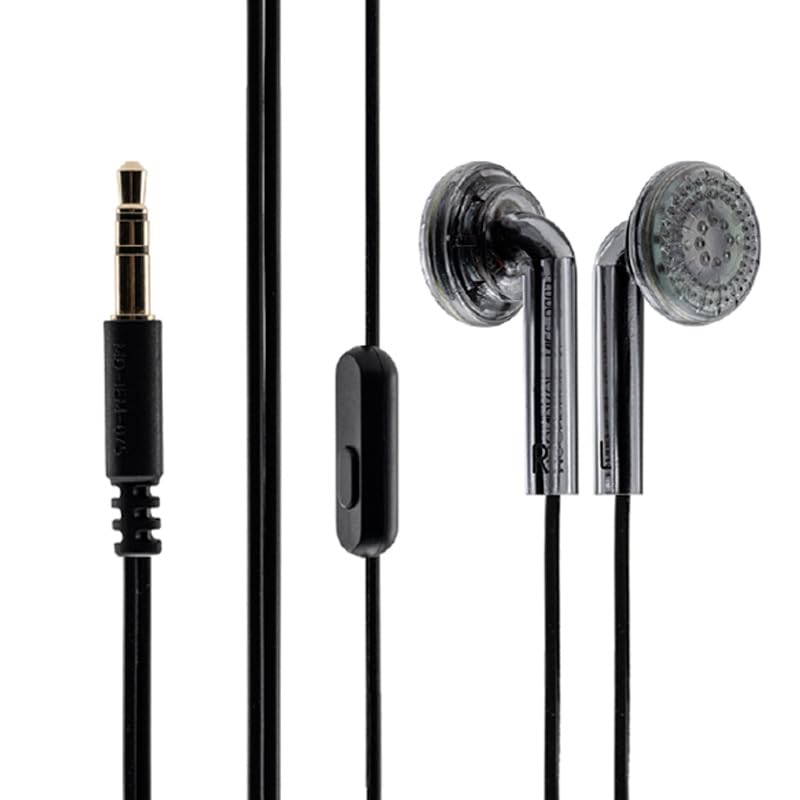 Image of Moondrop Nice Buds Flat-Headed Earbuds with 3.5mm Stereo Plug (Black Transparent with Mic)
