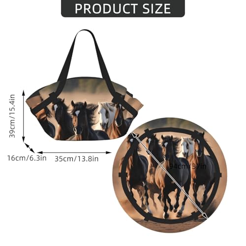 Sac de voyage pliable imprimé chevaux imperméable et matelas de camping - 4