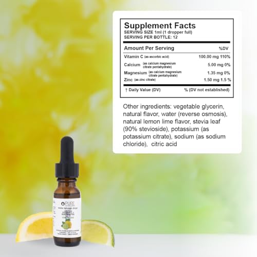 Image of Pure Inventions - Water Enhancer Drops - Delicious, Refreshing Sugar-Free Electrolyte Drops, Antioxidant Vitamin C Support, Zero Calories, No Artificial Sweeteners, Lemon Lime, 12 Servings