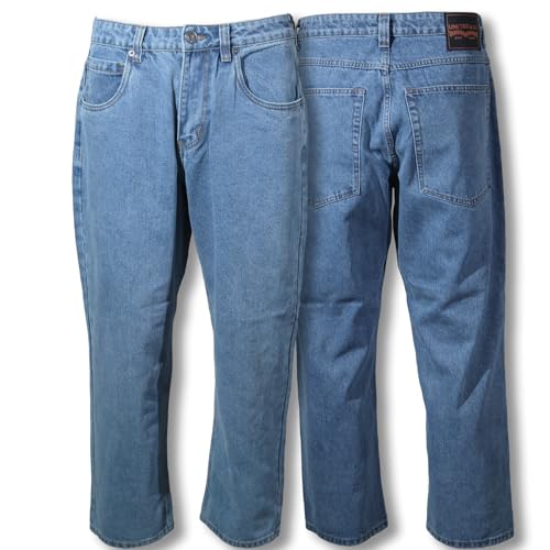 LIME TREE Unisex Baggy Acid Wash Cargo Jeans – Loose Fit Streetwear Pants4