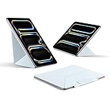 PITAKA iPad Pro 11インチ ケース（M5/M4、2025/2024）iPad Pro 11インチ カバー 横置＆縦置 タブレットスタンド 磁気吸着 超スリム 軽量 極薄 衝撃保護 折りたたみ 角度調整可能 三角形の構造 安定感 iPad スタンド MagEZ Folio 2/パールブルー