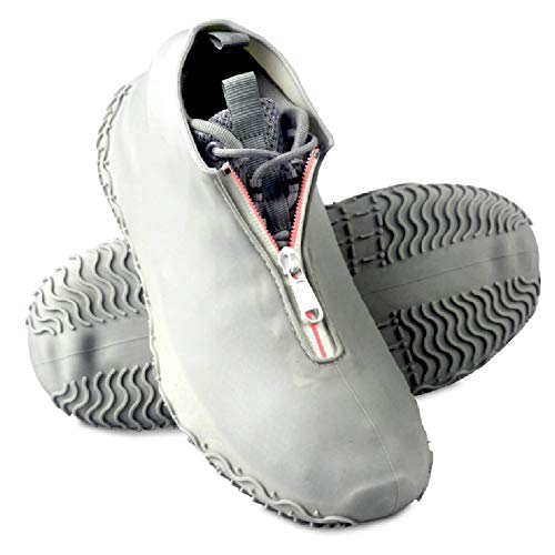 Lady of Luck Funda Impermeable Zapatos, Cubrecalzado de Silicona Ciclismo Zapatos Aire Libre Camping Pesca Día de Nieve (Gris-l)