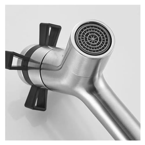 Robinet de lavabo extractible en laiton avec douchette extensible orange - 6