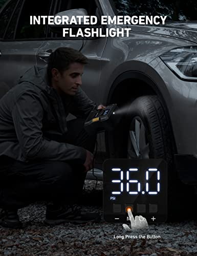 Astroai Tire Inflator Air Compressor Portable 150Psi Metal Cylinder Fast Inflation Pump For Car Tires 12V Dc Tire Pump With Led Light For Cars, Bicycles, Other Inflatables, Car Accessories Jy21P160-12 #TOP4