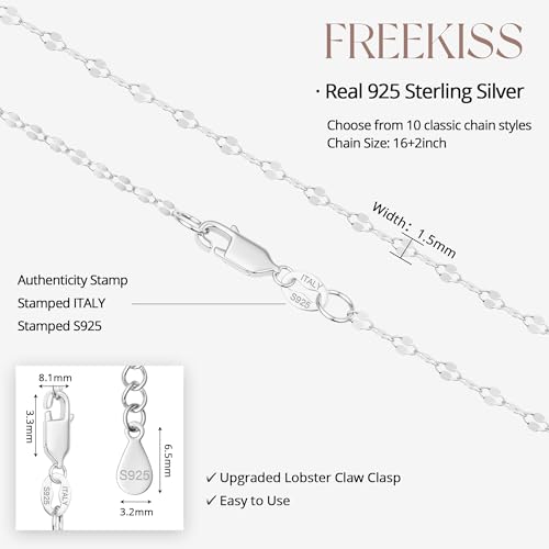Image of Freekiss Layered Necklace Set for Women Stackable | Herringbone Snake Cuban Rope Chain, Dainty Choker, Layered Stackable, Non Tarnish, Hypoallergenic, Adjustable 14-18.5 inch
