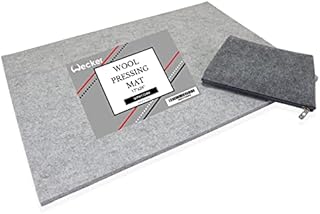 Wecker Wool Pressing Mat 17 x 24 Wool Ironing Mat for Quilters - 100% Heat Absorbent New Zealand Felt Pad for Quilting, Sewing - Complete with Felt Storage Pouch for Quilting Tools