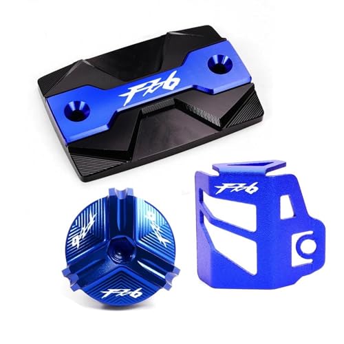 Cubierta de líquido de frenos y tapa de aceite FZ6 de alta resistencia, Set Protector Negro 2