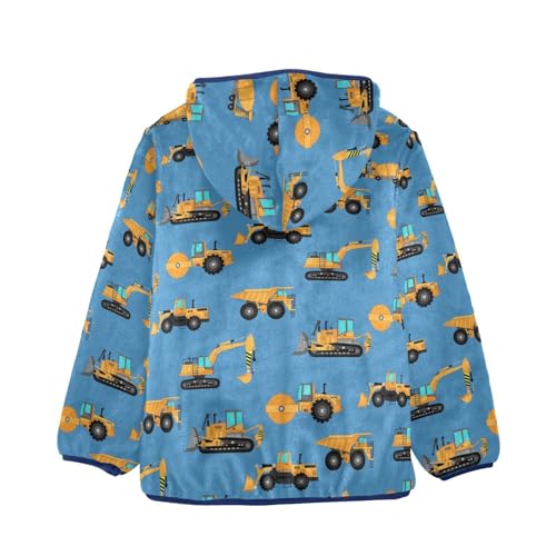 Image of Boys Fleece Jacket Hooded Autumn Winter Long Sleeve Thick Warm Outerwear;3-10 Years Kids Cute Fuzzy Jacket