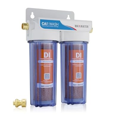 Max Water 2 Stage Deionized Spot - Free Car Rinse Unit, Premium Water Deionizer for Car Washing - Spotless Car, RV and Motorcycle Wash System - 3/4" Inlet/Outlet