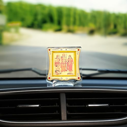 Image of Ram Darbar Car Dashboard | Showpiece Decor Religious Frame for Pooja, Prayer and Gift