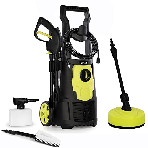 Stream Pressure Washers Jet Washer for Patio, 135Bar 1650W 420L/H Portable Power Washers with Brush,...