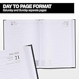 Morgan's Direct 2026 Early Edition A5 Diary Day Per Page | Hard Backed for Home and Office Use Desk Diary | Black - Image 5