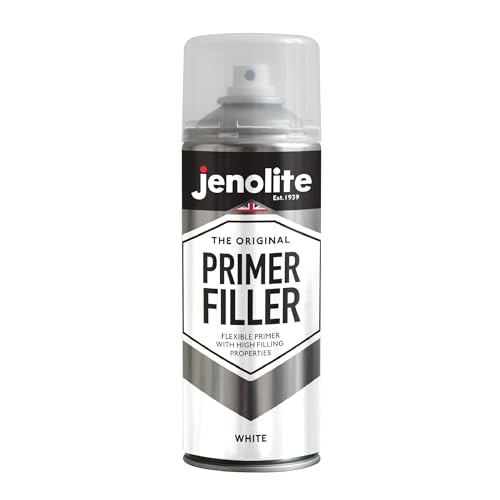 JENOLITE Peinture d'apprêt de remplissage en aérosol | BLANC | Apprêt flexible avec des propriétés de remplissage élevées | Remplit les petites bosses...