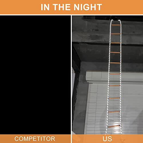 Meidansini LADDER1 Rope Ladder,32 Feet Emergency Fire Escape Ladder Flame Resistant Safety Rope Ladder thumb #5