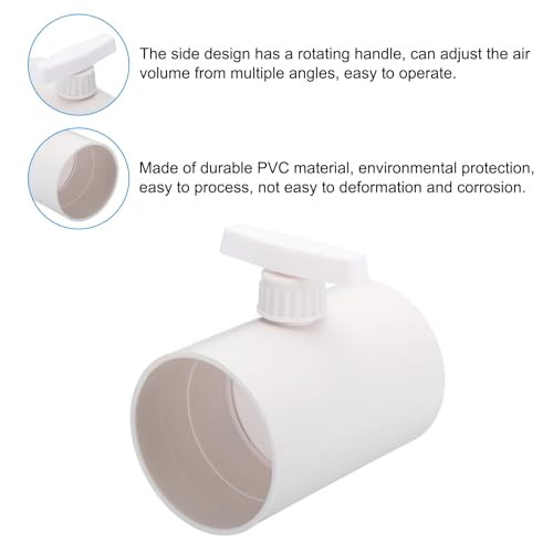 Clapet de régulation de débit d'air manuel 4 pouces blanc gaine ventilation