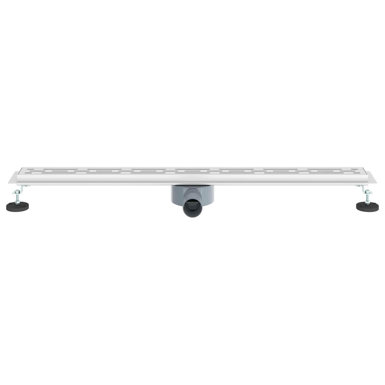 Desagüe de ducha de 90 cm de acero inoxidable con sifón de 360°, desagüe para el suelo, desagüe de ducha, canaleta para baño, drenaje plateado
