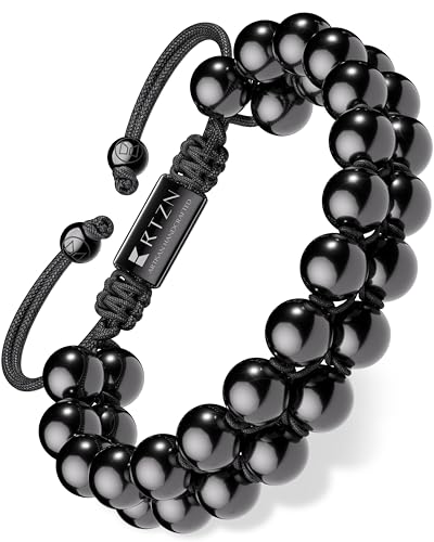 RTZN® Black Tourmaline Bracelet for Men – Premium Artisan Handcrafted Authent...