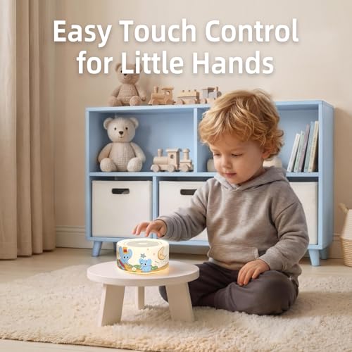 Image of Kipcush White Noise Machine for Baby & Adults, Sleep Sound Machine with 30 Soothing Sounds, 8-Color Night Light, Memory Function, White Noise for Sleeping, Nursery, Office, Travel, Relaxation