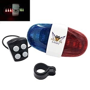 LUUFAN Fiets LED Licht Fiets Licht Politie Geluid Elektrische Hoorn Fiets Sirene Bell 4 Geluiden 6 LED Trompet Bell Fiets Apparatuur Accessoires