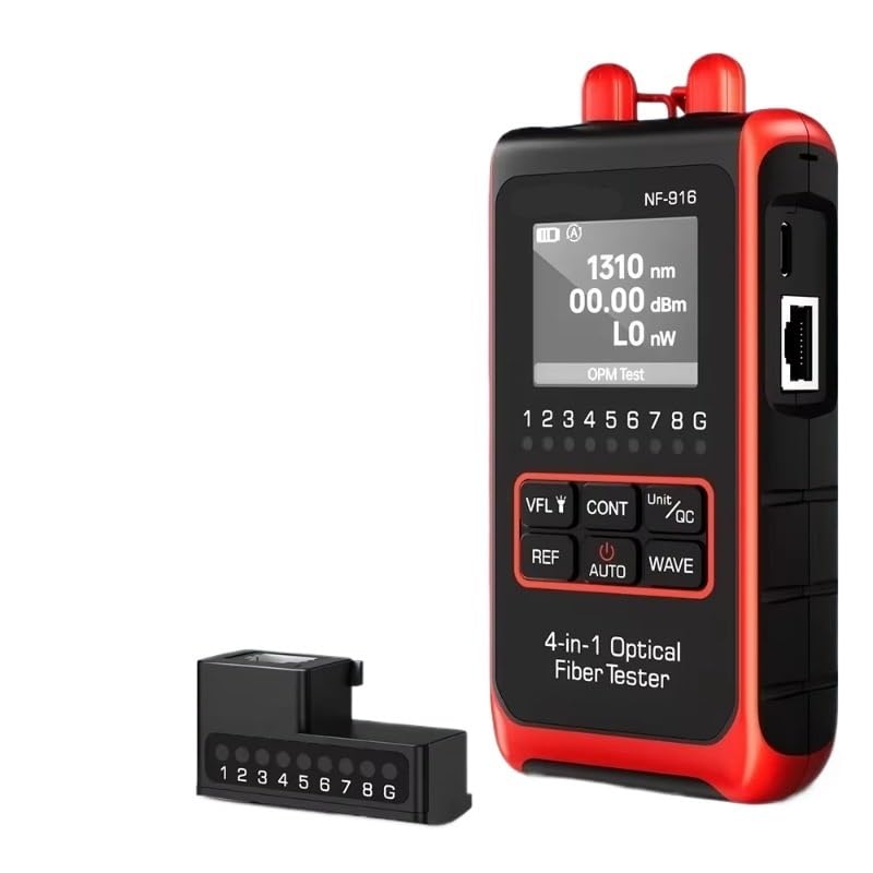 Medidor de potencia óptica 4 en 1 NF-916 para localizar fallas en fibra y cables Rj45