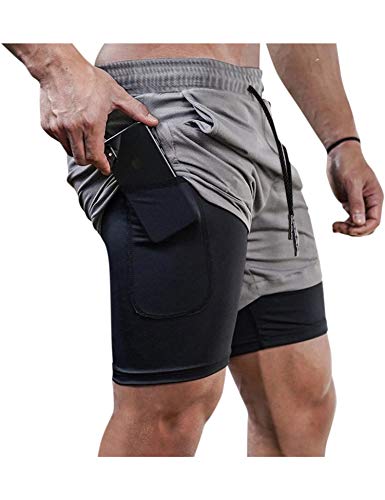 COOFANDY Mens Workout Fitted Shorts Bodybuilding Athletic Running Training Short