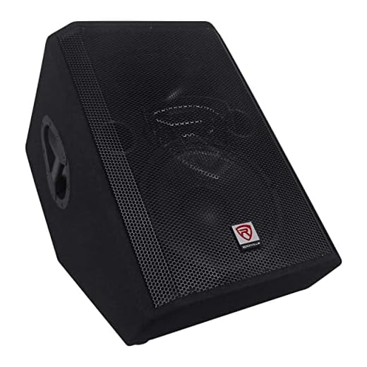 Rockville 1000 Watt 2-Way Powered Active Stage Floor Monitor Speaker, black, 12 inch (RSM12A)