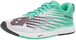 New Balance Women's 1500 V5 Running Shoe, White/neon Emerald, 5.5 B US