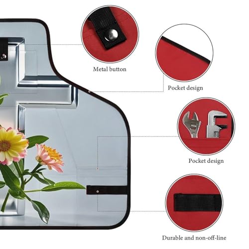 Delantal para trabajo con diseño Floral en cruz miniatura 3