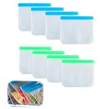 8 Piezas 22 x 18,5 cm Bolsas Reutilizables para Alimentos y Sándwiches, Bolsa...
