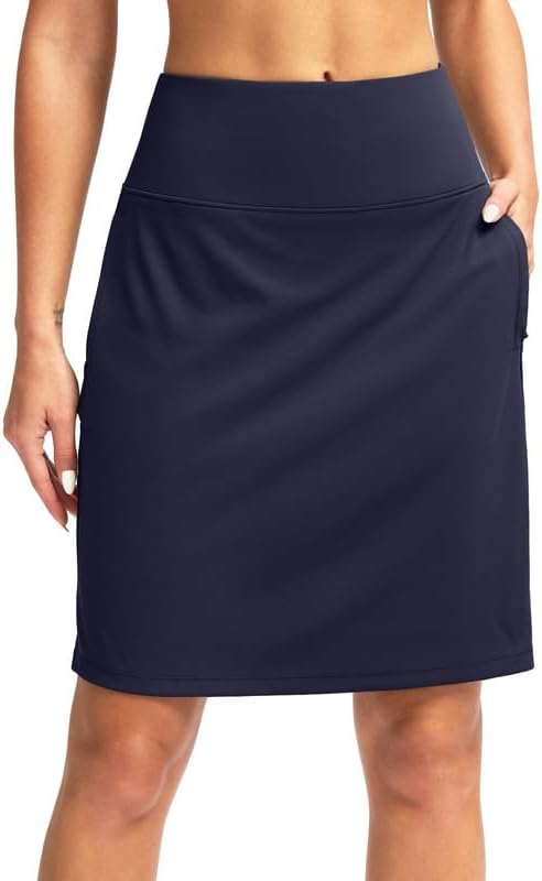 G Gradual 20" Golf Skorts Skirts for Women with Pockets Knee Length Skort Athletic Modest Long Tennis Skirts for Women